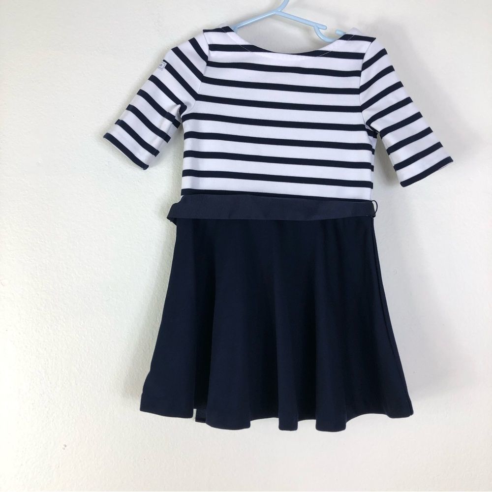 Polo by Ralph Lauren Navy and White Striped Kids Dress